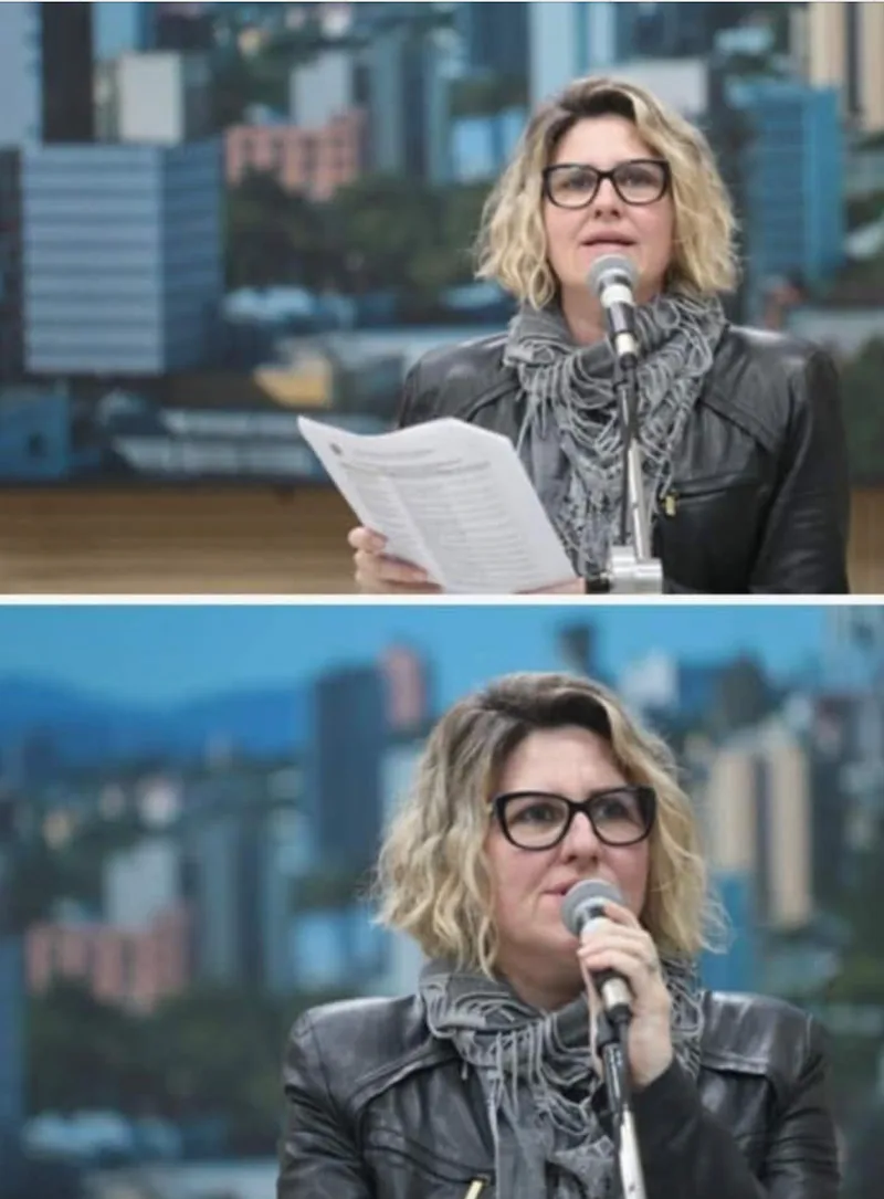 Patrícia Beck em sessão da Câmara